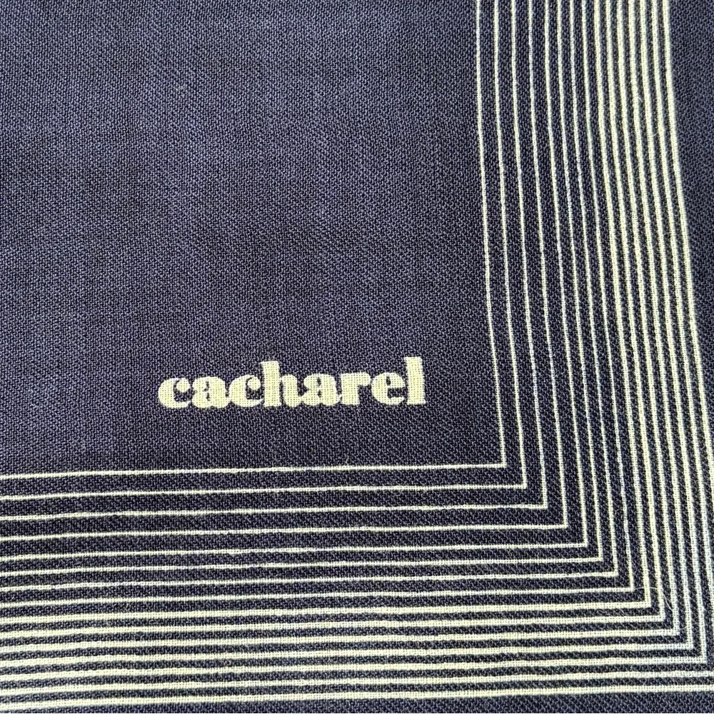 Cacharel Navy Wool Scarf - Picture 3 of 6